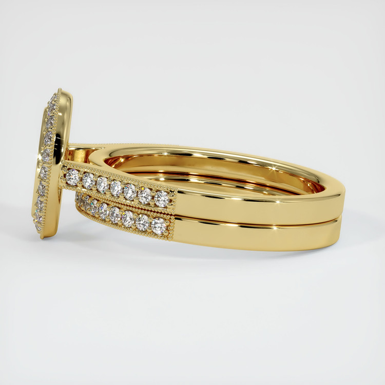 18K Yellow Gold Pave Ring Setting