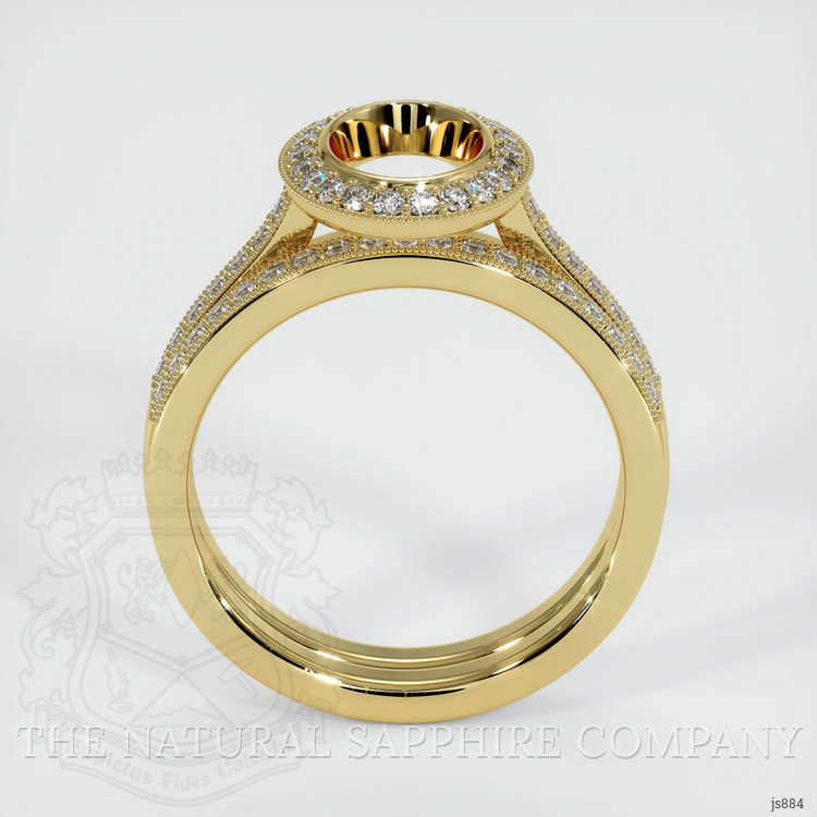 18K Yellow Gold Pave Ring Setting