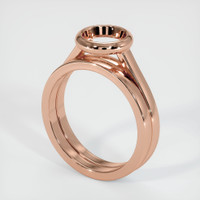 14K Rose Gold Wedding Set Ring Setting Video