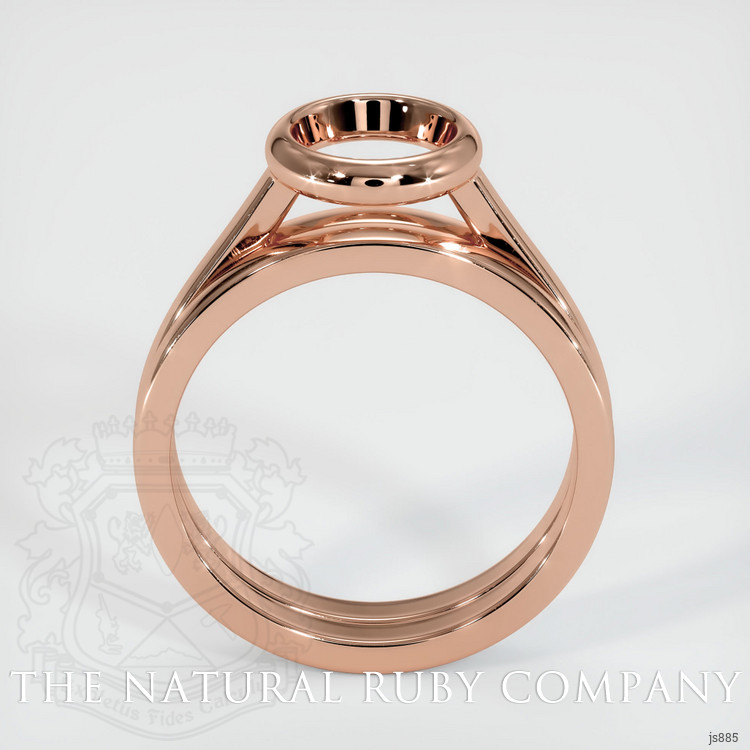 14K Rose Gold Wedding Set Ring Setting