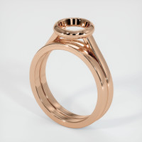 18K Rose Gold Wedding Set Ring Setting Video