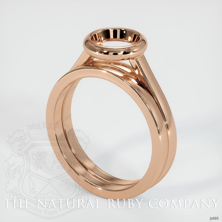 18K Rose Gold Wedding Set Ring Setting