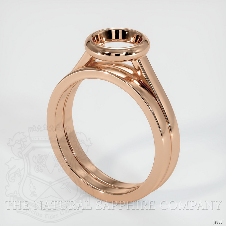 18K Rose Gold Wedding Set Ring Setting