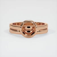18K Rose Gold Wedding Set Ring Setting Image