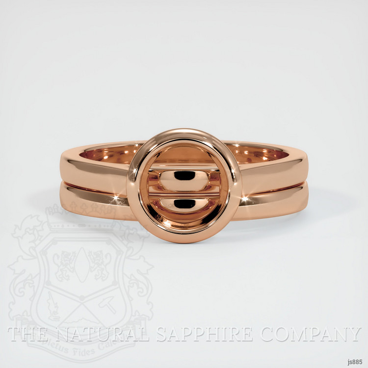 18K Rose Gold Wedding Set Ring Setting