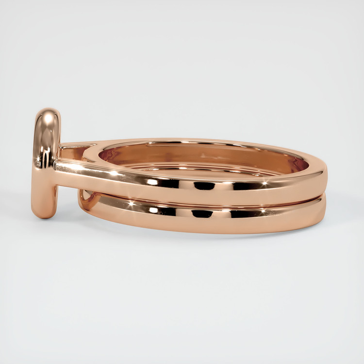 18K Rose Gold Wedding Set Ring Setting