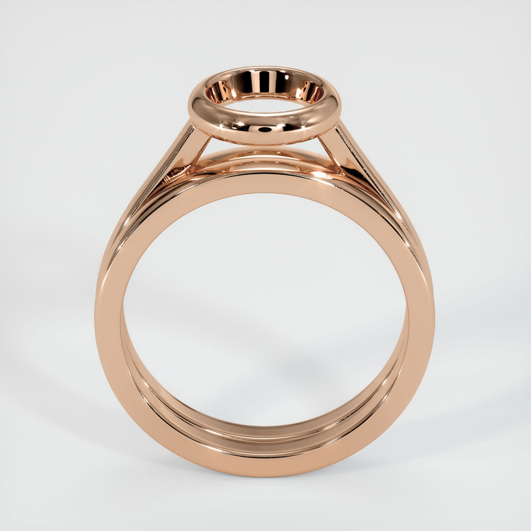 18K Rose Gold Wedding Set Ring Setting