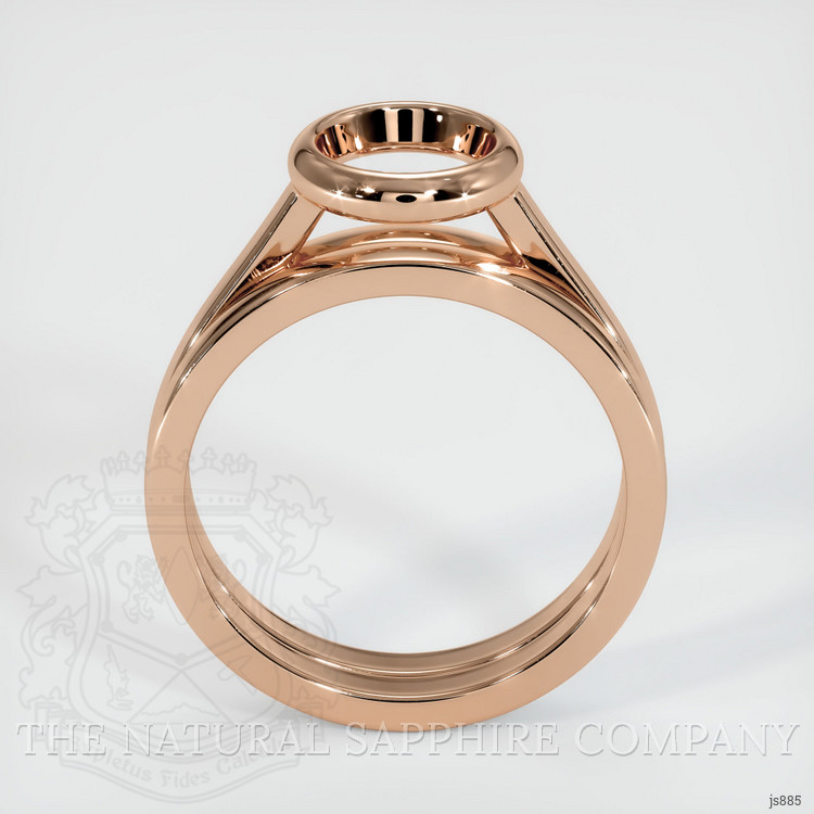 18K Rose Gold Wedding Set Ring Setting