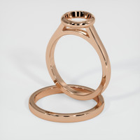 18K Rose Gold Wedding Set Ring Setting Image