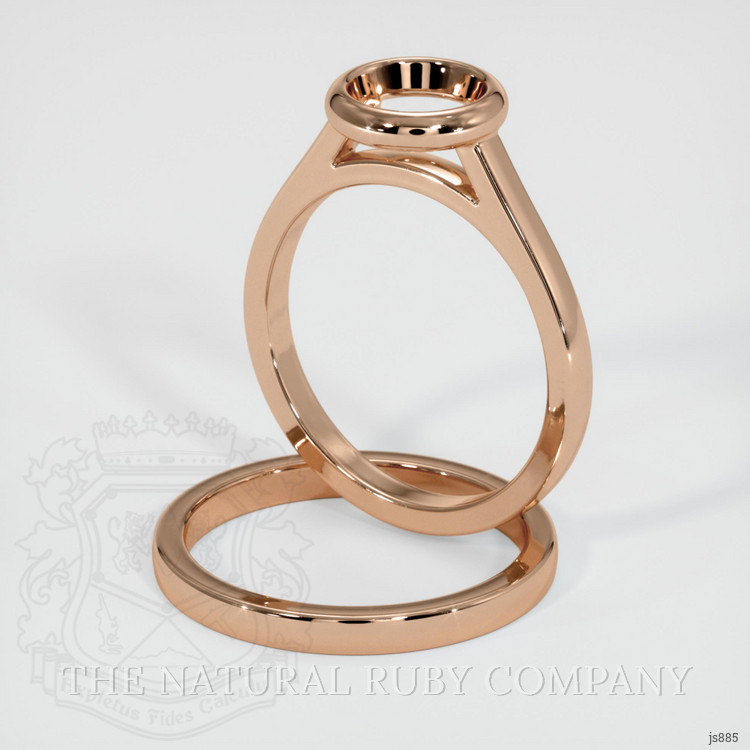 18K Rose Gold Wedding Set Ring Setting