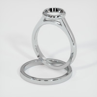 18K White Gold Wedding Set Ring Setting Image