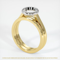 14K White & Yellow Wedding Set Ring Setting Video