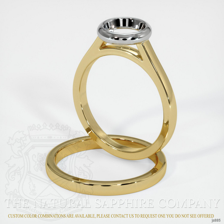14K White & Yellow Wedding Set Ring Setting