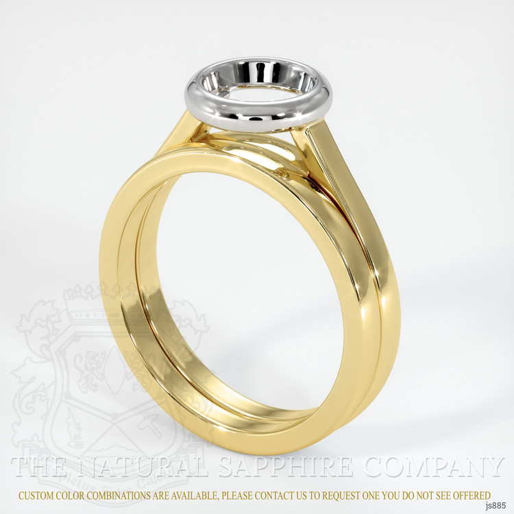 18K White & Yellow Wedding Set Ring Setting