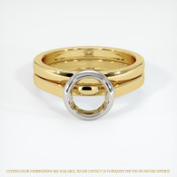 18K White & Yellow Wedding Set Ring Setting Image