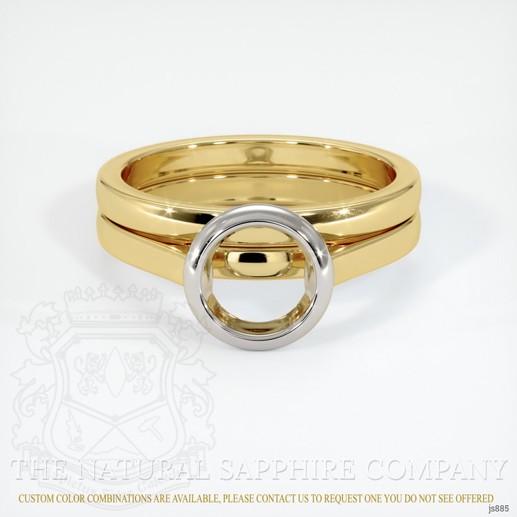 18K White & Yellow Wedding Set Ring Setting