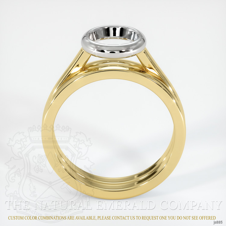 18K White & Yellow Wedding Set Ring Setting