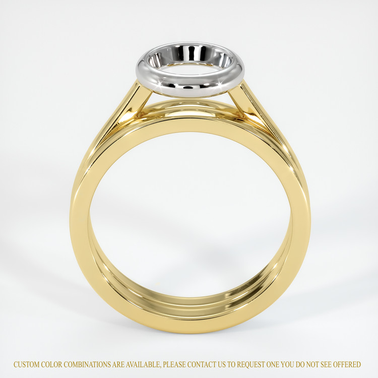 18K White & Yellow Wedding Set Ring Setting