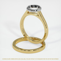 18K White & Yellow Wedding Set Ring Setting Image