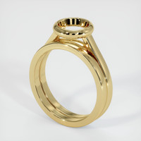 14K Yellow Gold Wedding Set Ring Setting Video