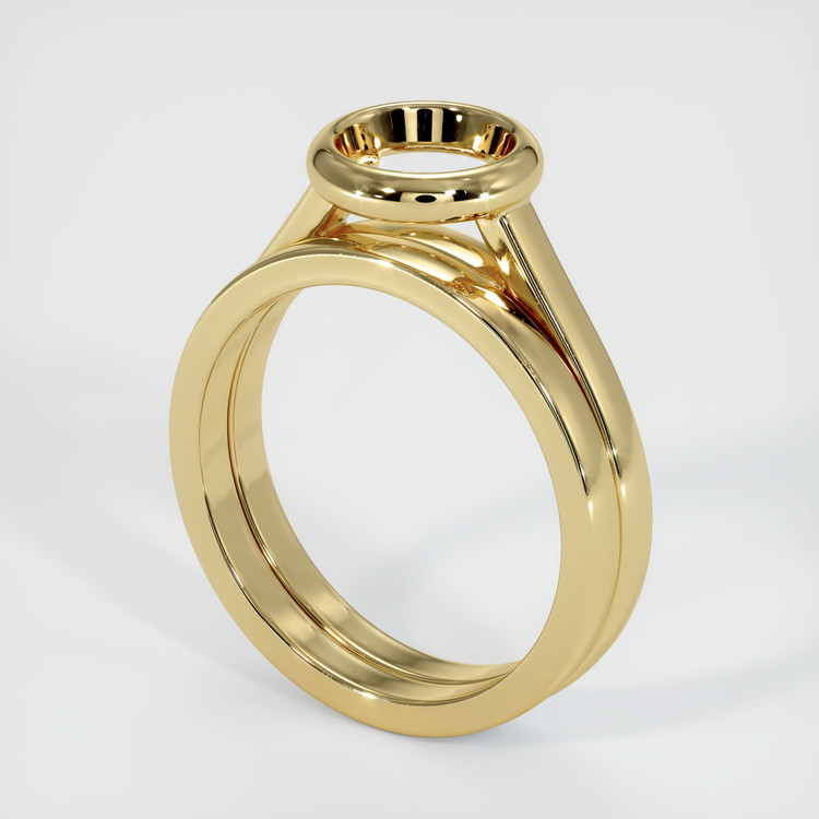 14K Yellow Gold Wedding Set Ring Setting
