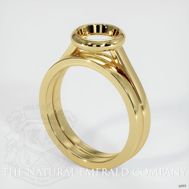 18K Yellow Gold Wedding Set Ring Setting