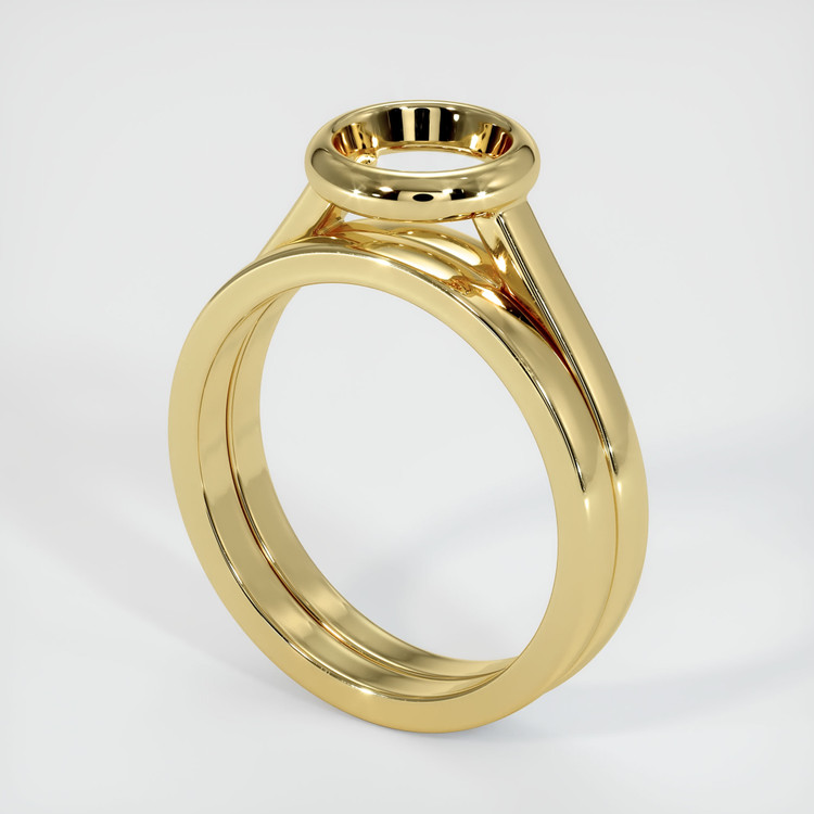 18K Yellow Gold Wedding Set Ring Setting
