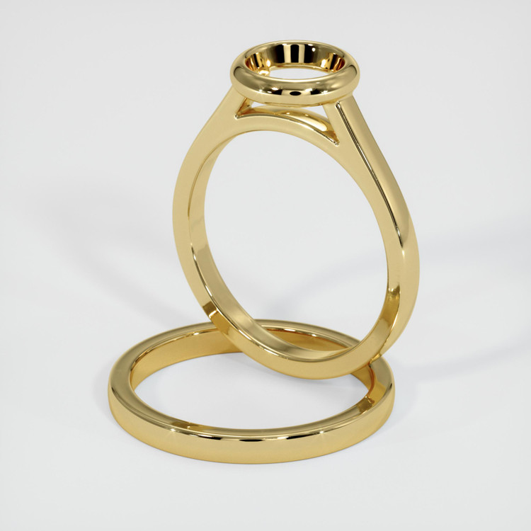18K Yellow Gold Wedding Set Ring Setting