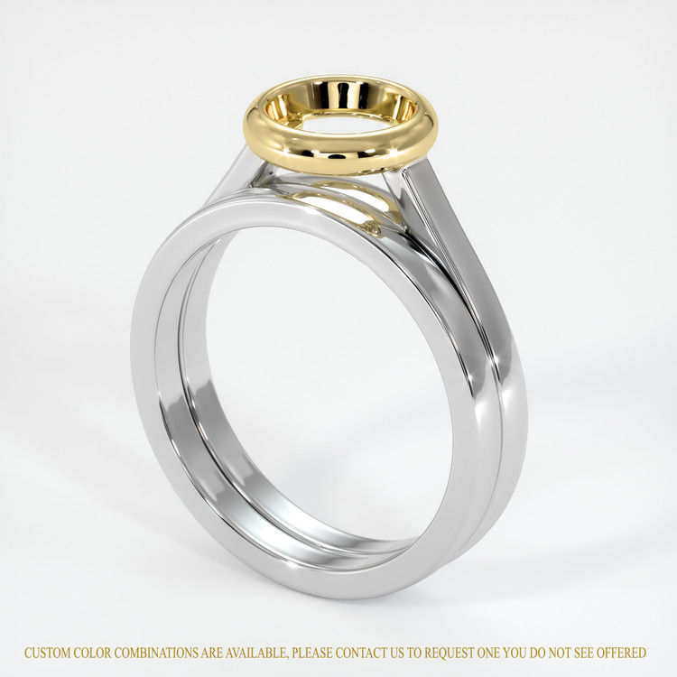 14K Yellow & White Wedding Set Ring Setting