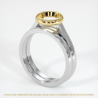18K Yellow & White Wedding Set Ring Setting Video