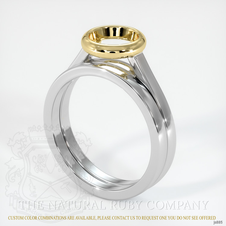 18K Yellow & White Wedding Set Ring Setting