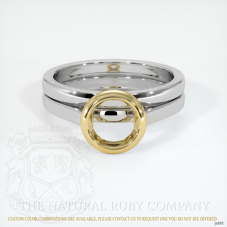 18K Yellow & White Wedding Set Ring Setting