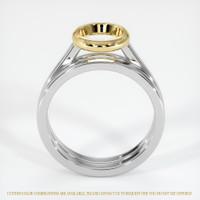 18K Yellow & White Wedding Set Ring Setting Image
