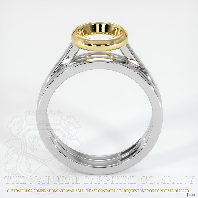 18K Yellow & White Wedding Set Ring Setting