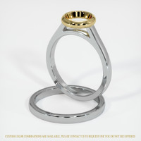 18K Yellow & White Wedding Set Ring Setting Image