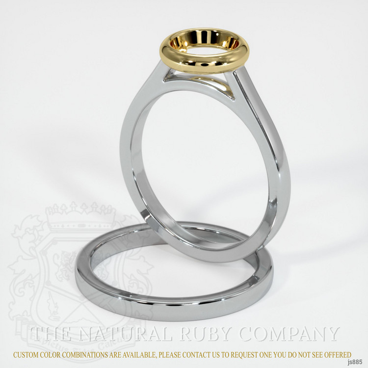 18K Yellow & White Wedding Set Ring Setting