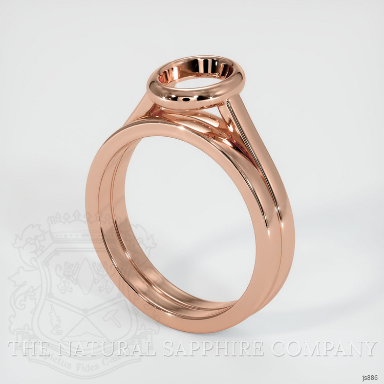 14K Rose Gold Wedding Set Ring Setting