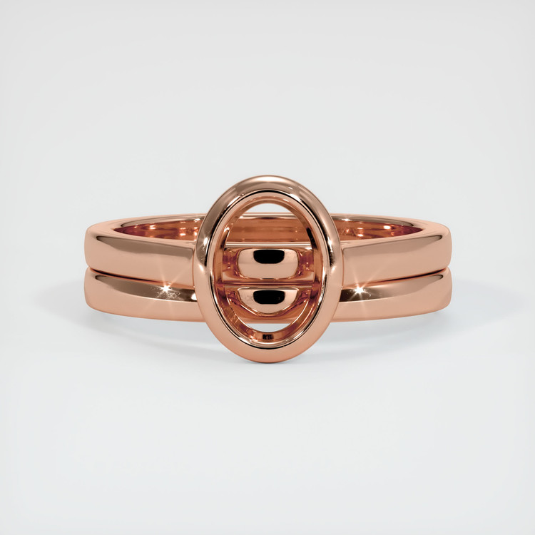 14K Rose Gold Wedding Set Ring Setting