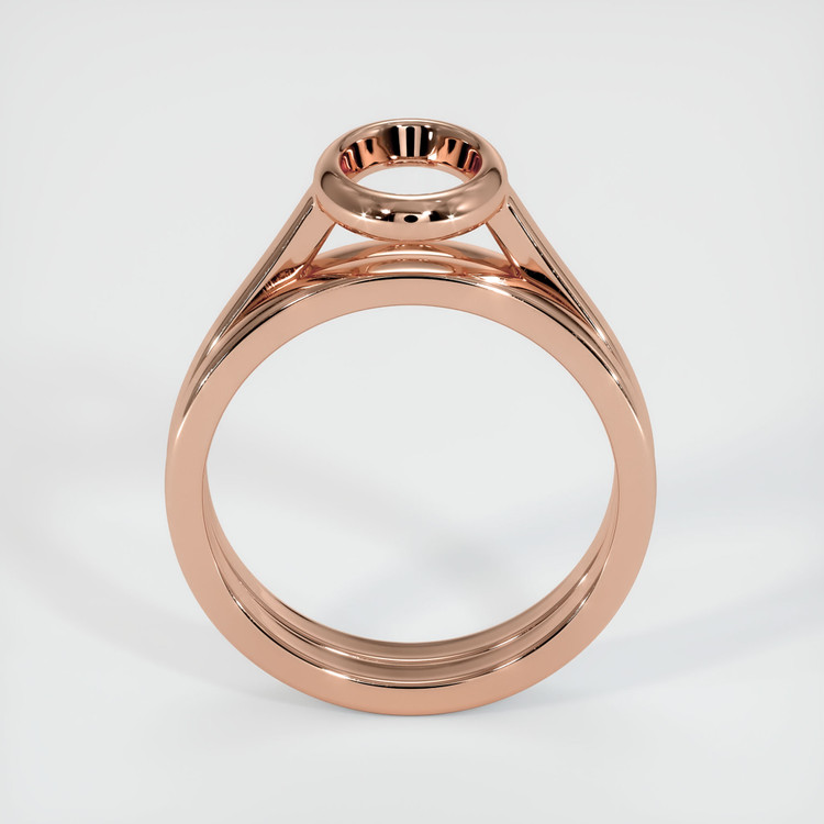 14K Rose Gold Wedding Set Ring Setting