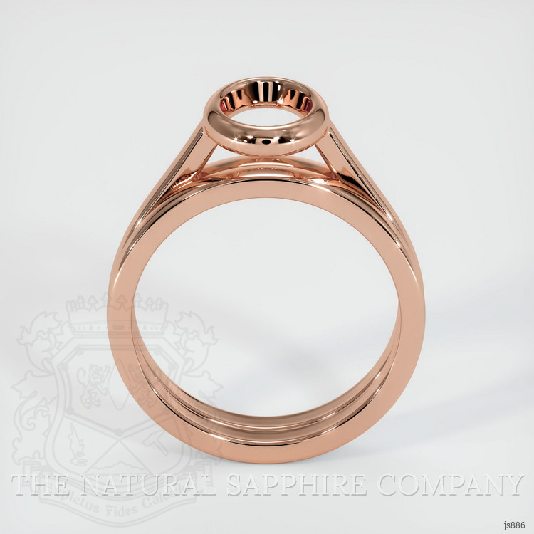 14K Rose Gold Wedding Set Ring Setting