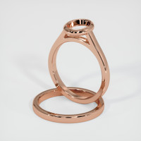 14K Rose Gold Wedding Set Ring Setting Image