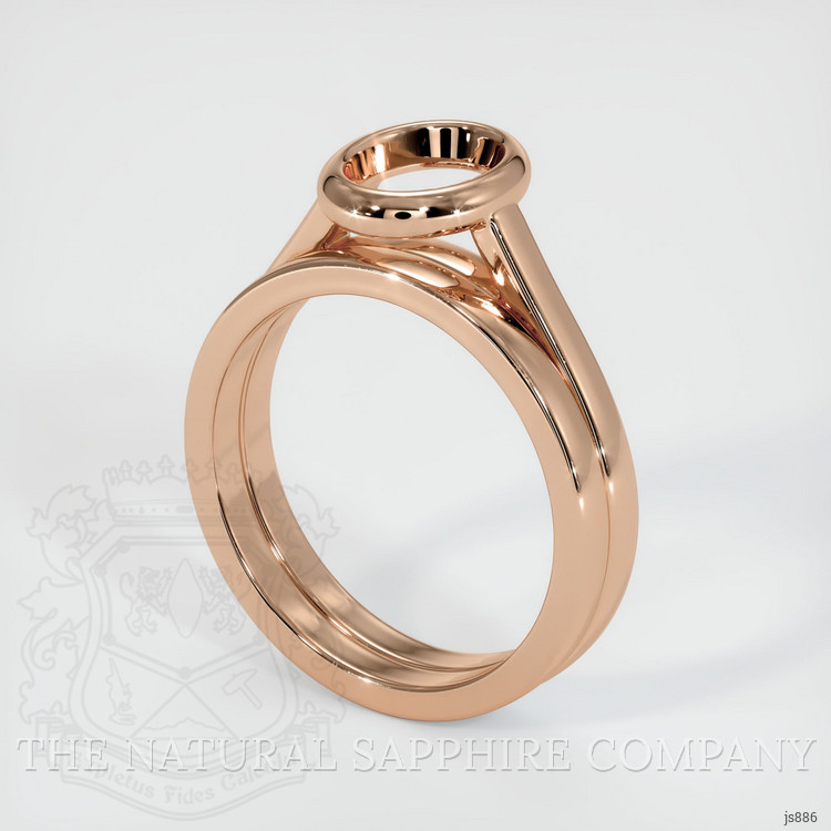 18K Rose Gold Wedding Set Ring Setting