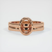 18K Rose Gold Wedding Set Ring Setting Image