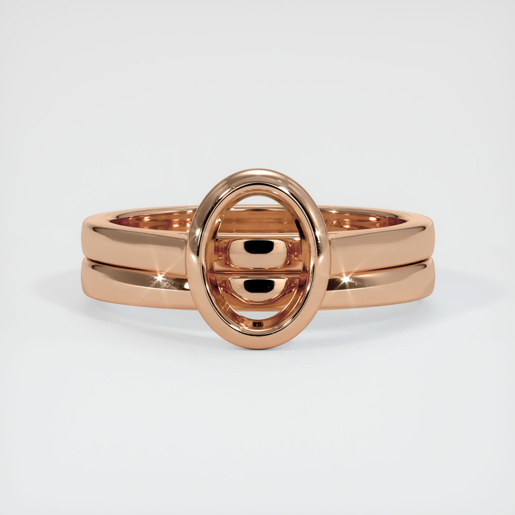 18K Rose Gold Wedding Set Ring Setting
