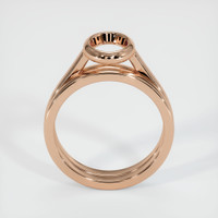 18K Rose Gold Wedding Set Ring Setting Image