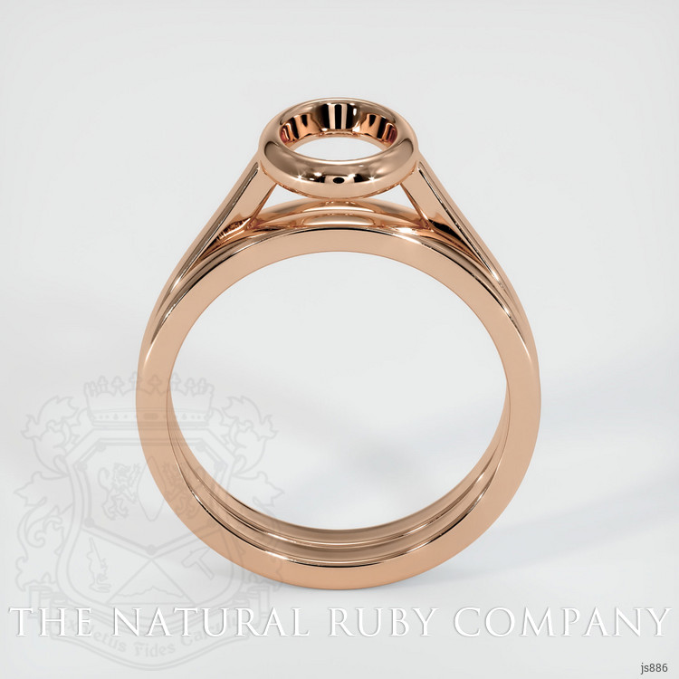 18K Rose Gold Wedding Set Ring Setting