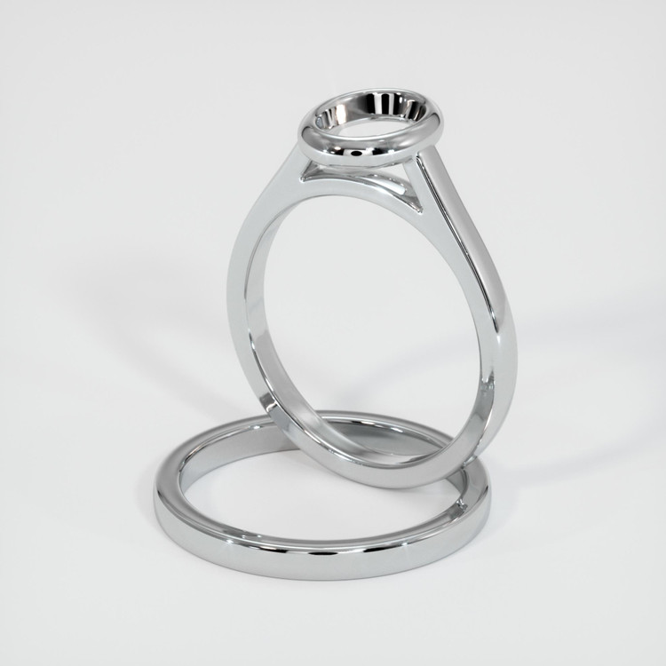 14K White Gold Wedding Set Ring Setting