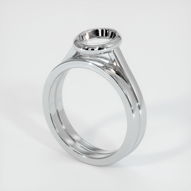 18K White Gold Wedding Set Ring Setting
