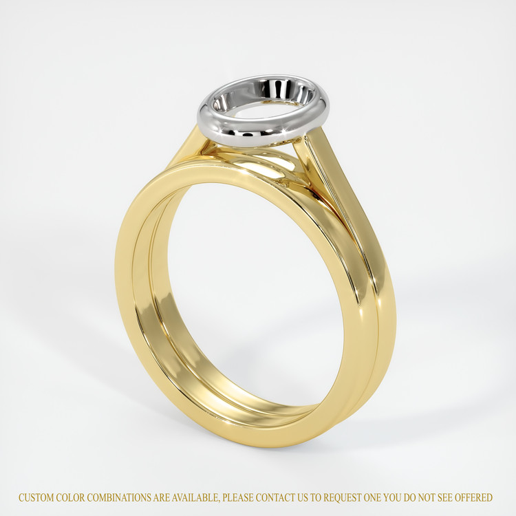 14K White & Yellow Wedding Set Ring Setting