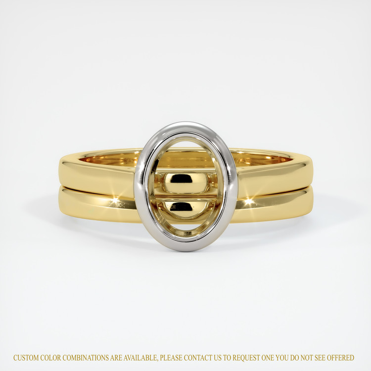 14K White & Yellow Wedding Set Ring Setting